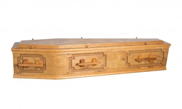 knotty oak with kentwell panel coffin